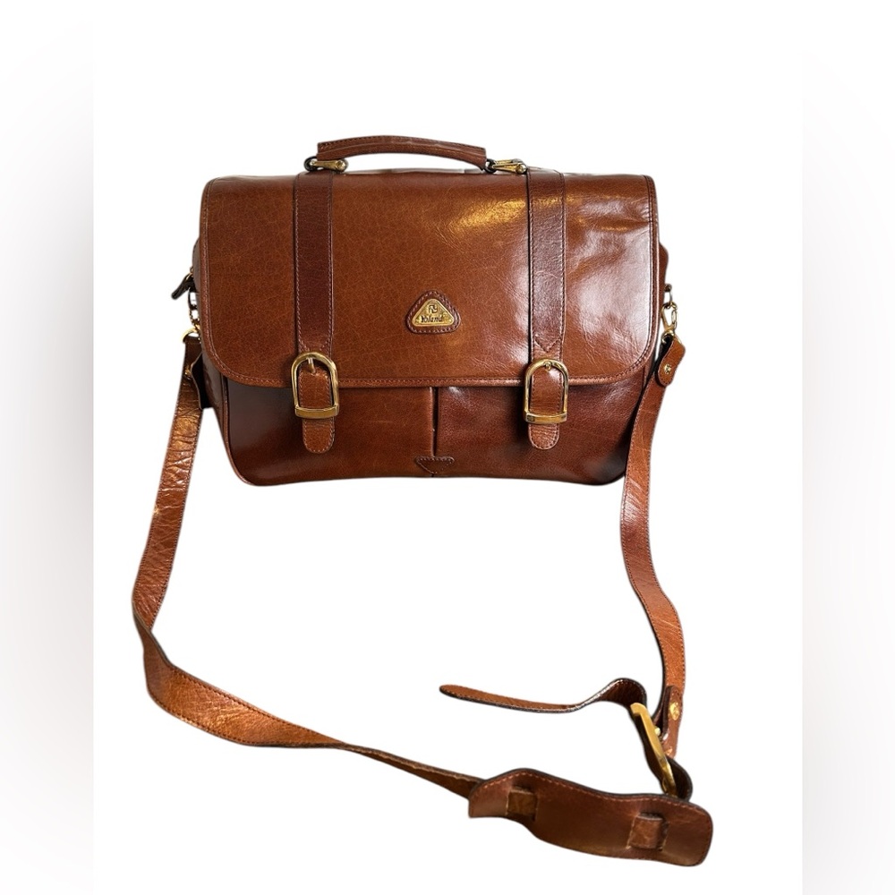 Yoland Genuine Leather Brown Messenger Bag